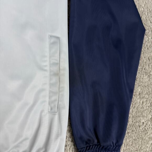 Boston Red Sox Jacket Mens L Gray Navy Baseball Zip Windbreaker Track Coat READ - Picture 4 of 15